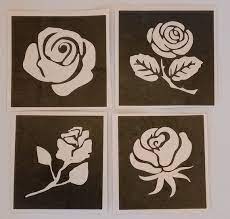 Rose Flower Stencils For Etching On