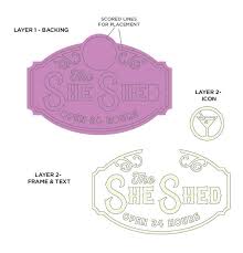 She Shed Sign Svg Laser Cut Files For