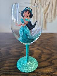 Princess Jasmine Wine Glass Disney