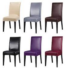 Faux Leather Dining Chair Seat Covers