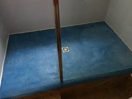 Diy Blue Concrete Shower Floor Update