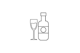 Food Icon Bottle Glass Outline