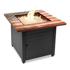 Endless Summer 30 Liberty American Flag Square Gas Fire Pit Table