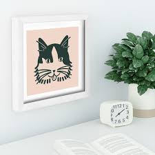 Minmo Cat Icon Framed Art Print By Erin