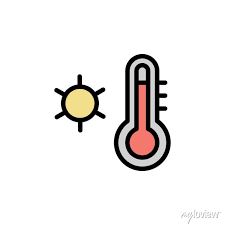 Temperature Hot Sun Icon Simple