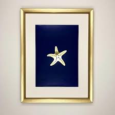 Starfish Gold Foil Print Metallic Art