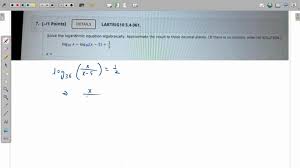 Solved Details Logarithm 061 Solve The