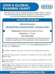 virtual interviews at intas