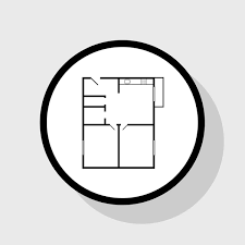 Apartment House Floor Plans Black Icon