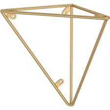 Geometric Satin Gold Shelf Bracket