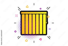 Louvers Vertical Sign Icon Halftone