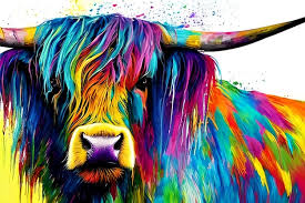 Highland Cow Of Diffe Colors
