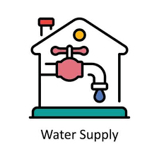 Water Supply Vector Fill Outline Icon