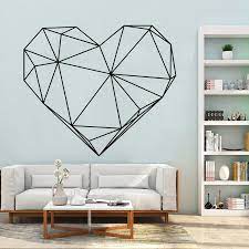 Heart Abstract Polygonal Wall Decor