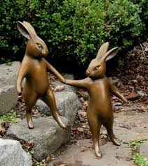 Georgia Gerber Step Rabbits Sculpture