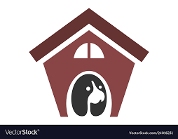 Dog House Logo Concept Icon Design