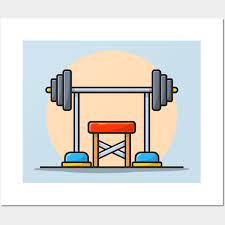Dumbbell Gym Workout Cartoon Vector