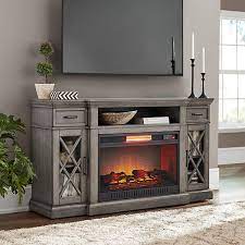 Lochlan 66in Rustic Gray Fireplace