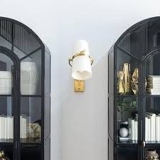Black Arch Display Cabinets With Glass