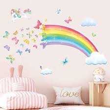 Decalmile Rainbow Wall Decals Colourful