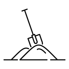 Ground Shovel Garden Vector Icon
