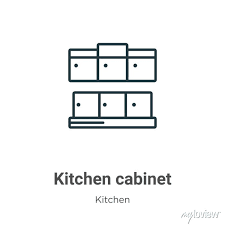 Kitchen Cabinet Outline Vector Icon