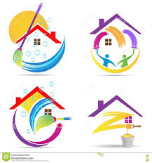 Home Cleaning Service Logo House