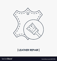 Leather Repair Outline Icon Royalty