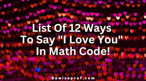 Love You In Math Code