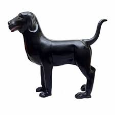 Frp Black Fiber Dog Statue Size