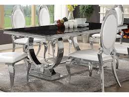 Rectangular Dining Table In Chrome And