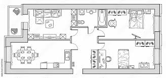 Floor Plan From Above Vector Layout