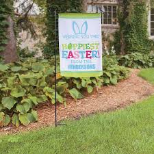 Personalized Easter Garden Flag 1