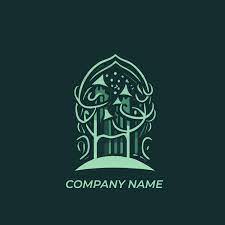 Forest Logo Icon Template Design Door