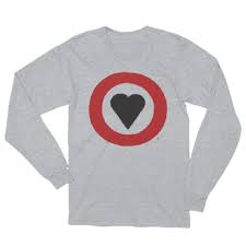 Unisex Heart Circle Long Sleeve T Shirt