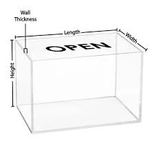 Custom Size 5 Sided Acrylic Box