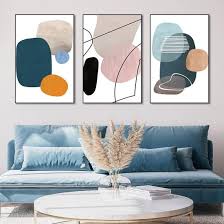 3 Pieces Of Framed Decorative Canvas