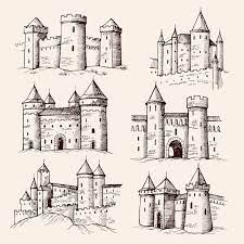 Medieval Castles Drawing Ancient