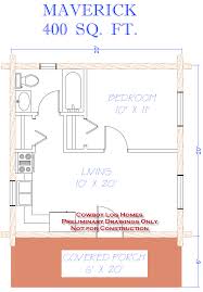 Maverick Plan 400 Sq Ft Cowboy Log