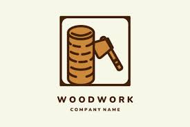 Woodwork Vintage Color Emblem Logo Icon