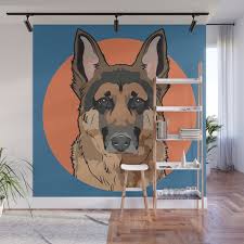 German Shepherd Art Poster Dog Icon