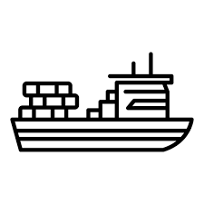 Ship For Transportation Icon Outline