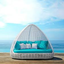 Beach Resort Daybed With Cushions Patio