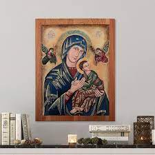 Religious Cedar Wood Relief Wall Panel