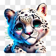 Adorable Snow Leopard With