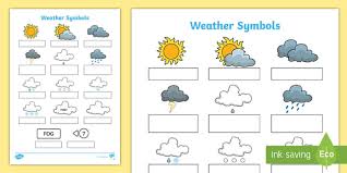 Weather Symbols Worksheet Teacher Made