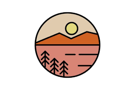 Landscape Nature Logo Vector Badge Icon