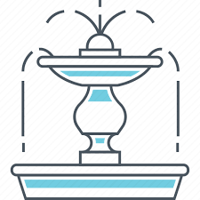 Fountain Water Icon On