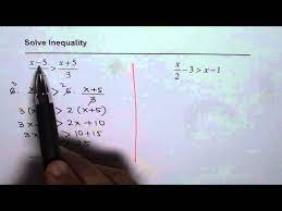 Solve Linear Inequality With Fractions