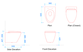 Wall Hung Wc Water Closet Free Dwg